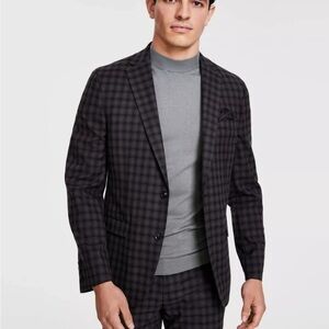 Bar III Skinny Fit Check Separate Suit Jacket Blazer Sports Coat - NWT
